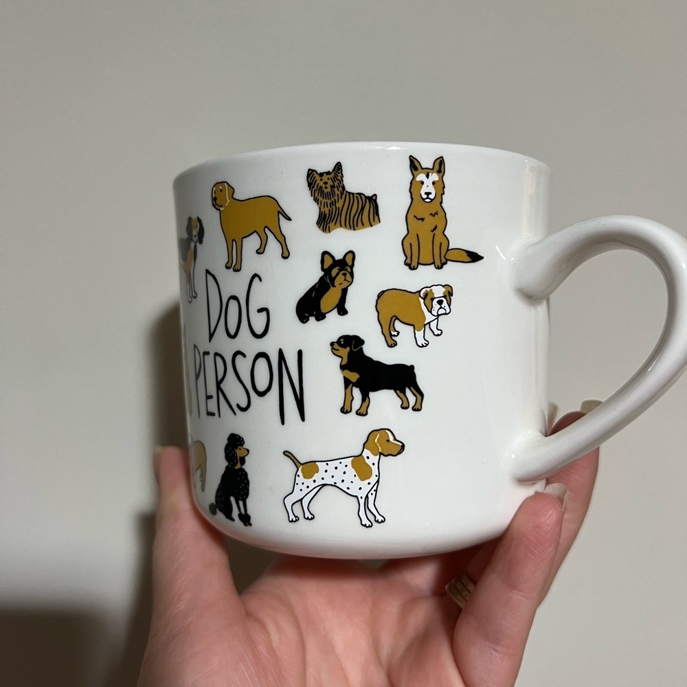 Sale! Charming Dog Person Mug - White and Brown - Picture 3 of 5